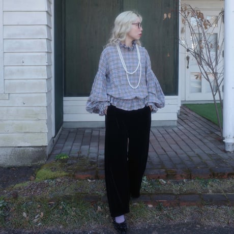 SEASON GAP LAB. check frill blouse - 01