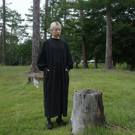 NEIGHBOR’S TEA TOWEL DRESS - BLACK