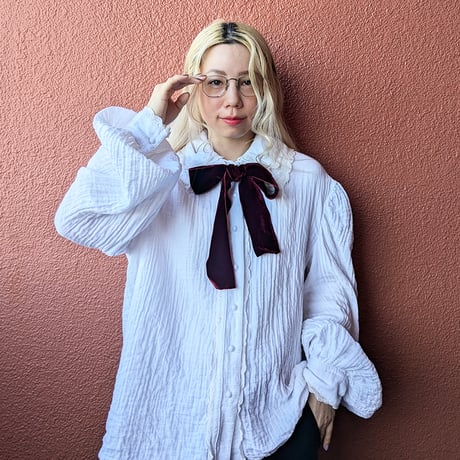 GO GO VINTAGE! BLOUSE - WHITE