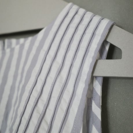 PARASOL STRIPES TUCK DRESS - cloudy gray