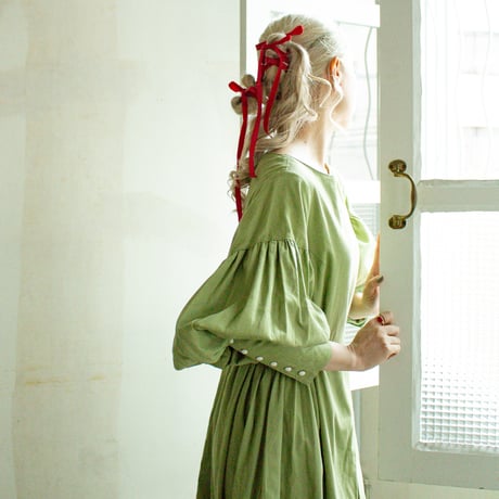 “BOUQUET” lots of little happiness DRESS - GREEN