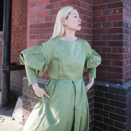“BOUQUET” lots of little happiness DRESS - GREEN