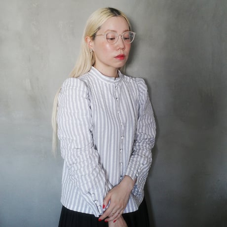 PARASOL STRIPES BLOUSE JACKET - cloudy gray