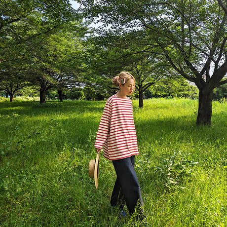 grandpappy's basque shirt - red & off white