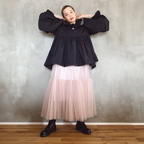 CANDY SLEEVE ANORAK - BLACK