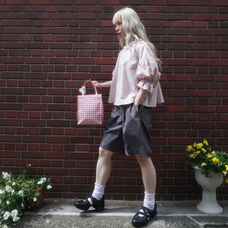 go vintage! frill short blouse -  nostalgic pink