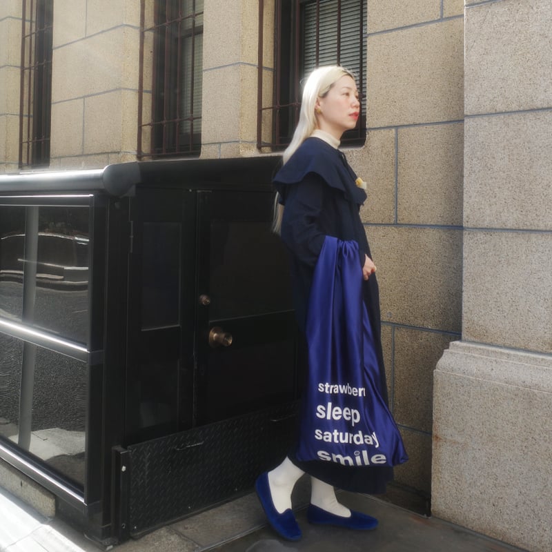 First Quarter MOON DRESS - NAVY | madder madder