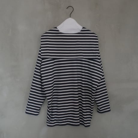 182 sailor collar border tops - calm navy