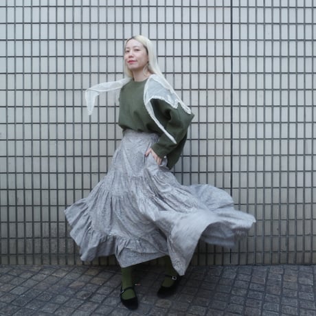 LUCKY PAISLEY DANDAN SKIRT - Moon light illusion