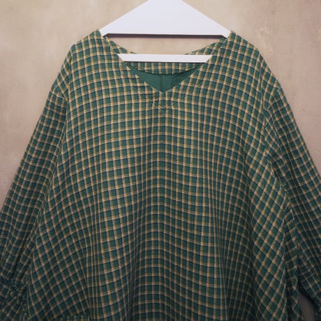 ON/OFF CHECK 182 DRESS - GREEN SMOOTHIE
