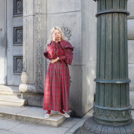 “DERA” CHECK HARVEST FESTIVAL SKIRT