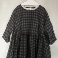 YUKI dress - windows - CHARCOAL×GRAY CHECK