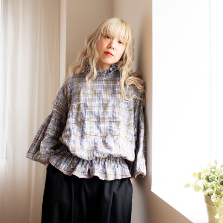 SEASON GAP LAB. check frill blouse - 01