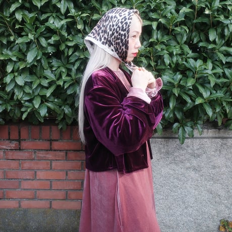 GO GO VINTAGE! VELOUR DRESS - pink diamond
