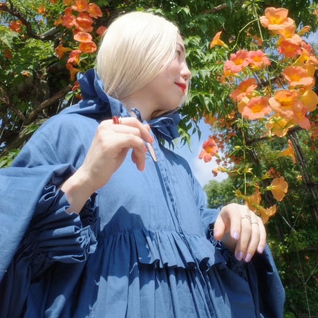 CANDY SLEEVE ANORAK？ DRESS - BLUE