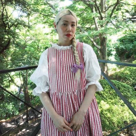 PARASOL STRIPES TUCK DRESS - sunny red