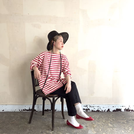 grandpappy's basque shirt - red & off white