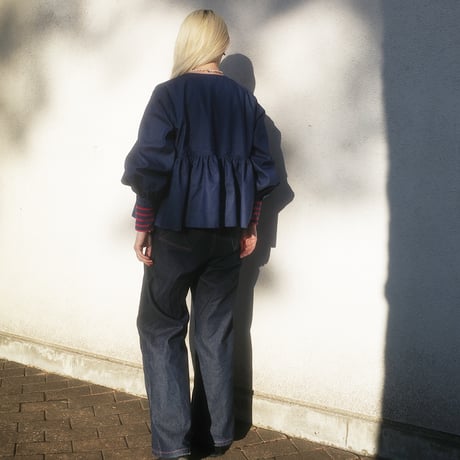 “Zephyrus” first breath  blouse jacket - navy