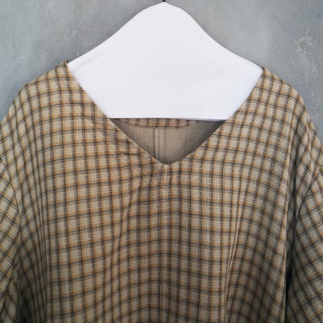 ON/OFF CHECK 182 DRESS - BEIGE QUEEN