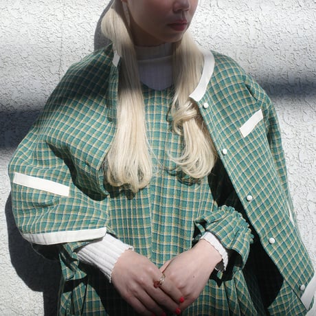 ON/OFF CHECK 182 DRESS - GREEN SMOOTHIE