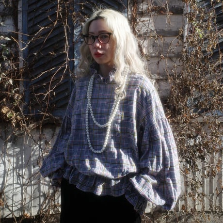 SEASON GAP LAB. check frill blouse - 01