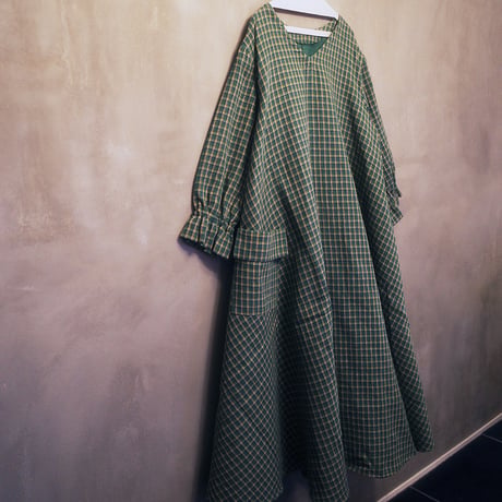 ON/OFF CHECK 182 DRESS - GREEN SMOOTHIE