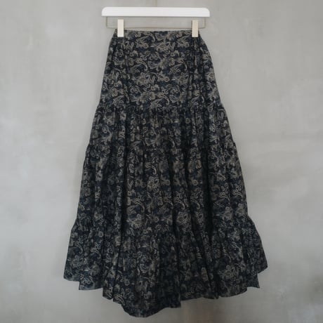 LUCKY PAISLEY DANDAN SKIRT -Moon light river