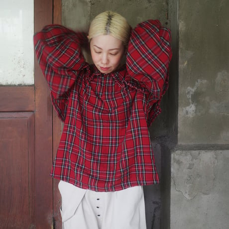 “DERA” CHECK SHELTER BLOUSE