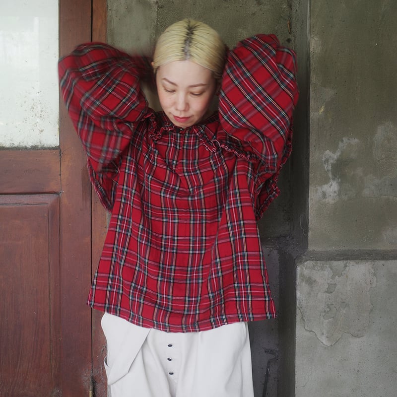 DERA” CHECK SHELTER BLOUSE | madder madder