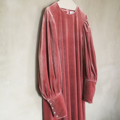 GO GO VINTAGE! VELOUR DRESS - pink diamond