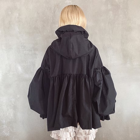 CANDY SLEEVE ANORAK - BLACK