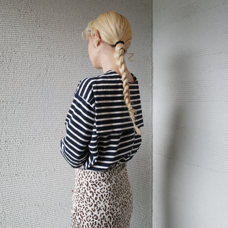 182 sailor collar border tops - calm navy