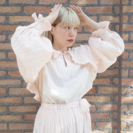 【4/6〜再予約販売】 SHELTER BLOUSE - pink