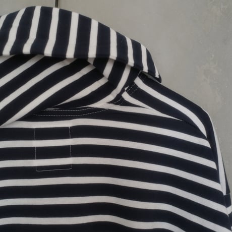 182 sailor collar border tops - calm navy