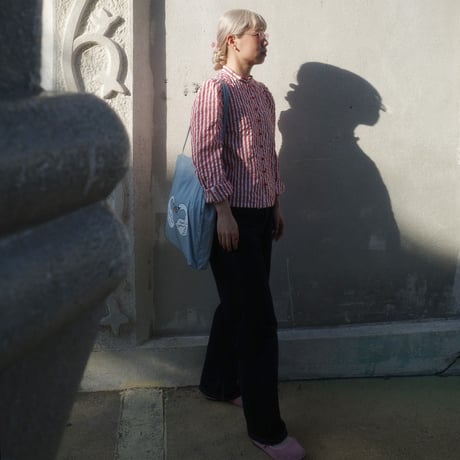 PARASOL STRIPES BLOUSE JACKET - sunny red