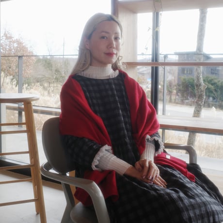 YUKI dress - windows - CHARCOAL×GRAY CHECK