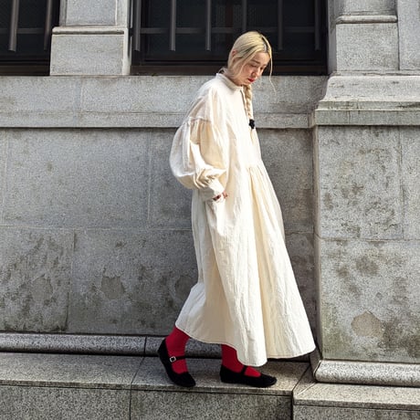 NEIGHBOR’S TEA TOWEL DRESS - OFF WHITE