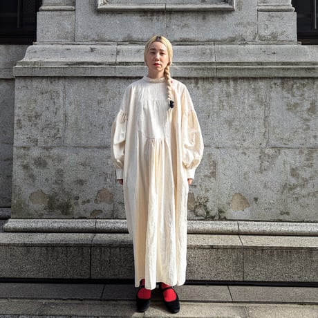 NEIGHBOR’S TEA TOWEL DRESS - OFF WHITE