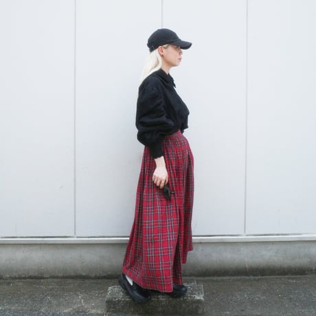 “DERA” CHECK HARVEST FESTIVAL SKIRT