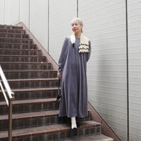 GO GO VINTAGE! VELOUR DRESS - gray diamond