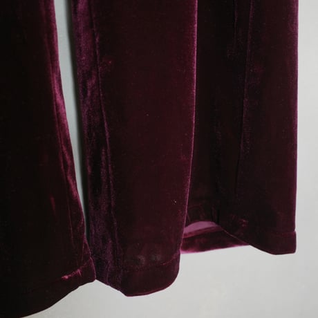 GO GO VINTAGE!  VELOUR PANTS  - garnet