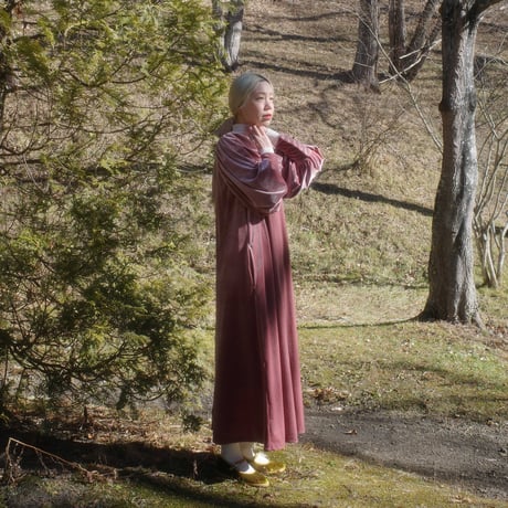 GO GO VINTAGE! VELOUR DRESS - pink diamond