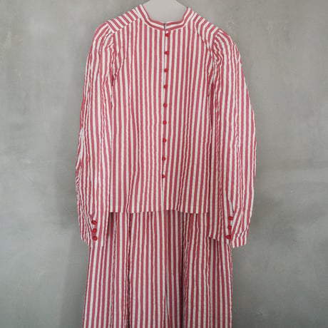 PARASOL STRIPES BLOUSE JACKET - sunny red