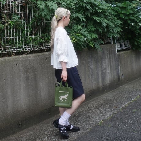 go vintage! frill short blouse - handkerchief white