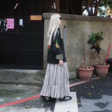LUCKY PAISLEY DANDAN SKIRT - Moon light illusion