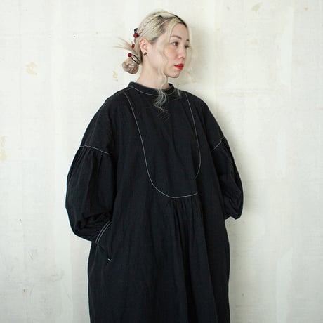 NEIGHBOR’S TEA TOWEL DRESS - BLACK