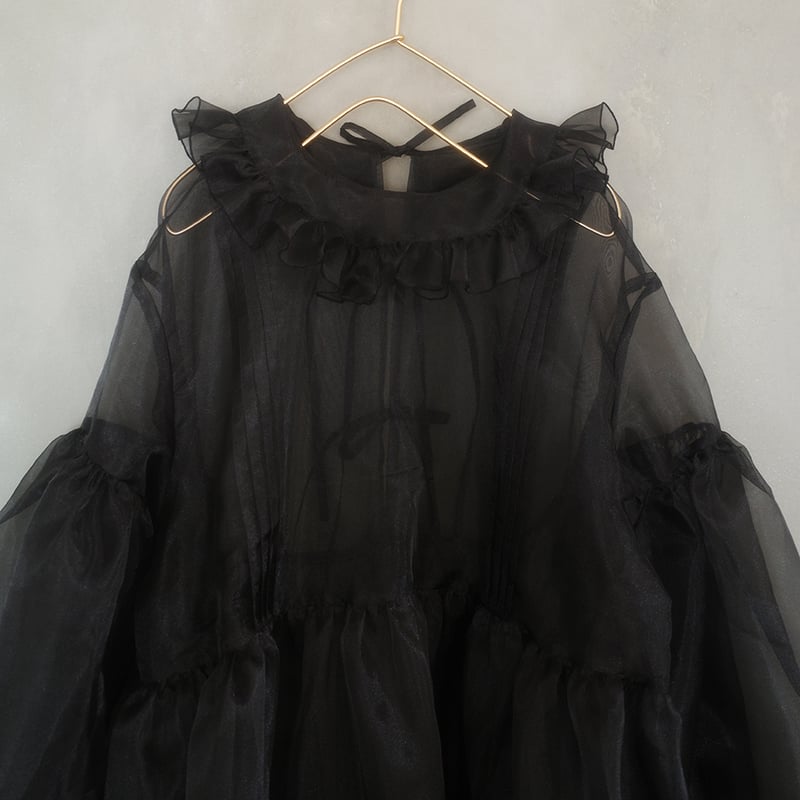 DOLL ORGANZA TUCK DRESS | madder madder