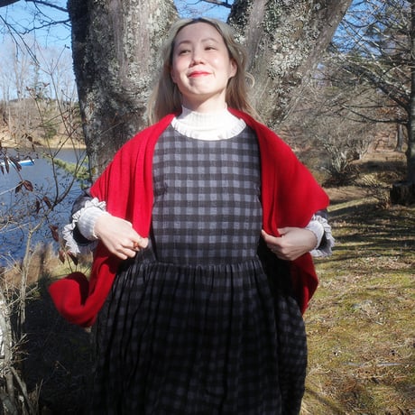 YUKI dress - windows - CHARCOAL×GRAY CHECK
