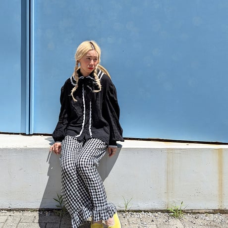 GO GO VINTAGE! BLOUSE - BLACK&WHITE