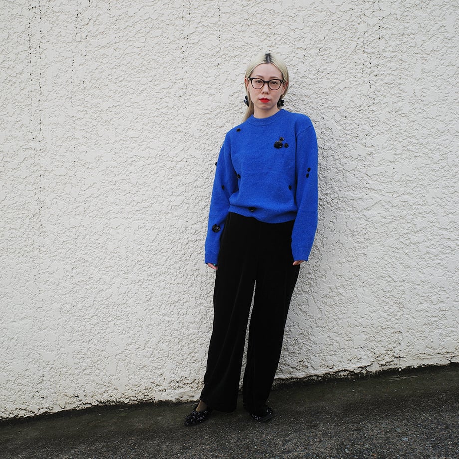GO GO VINTAGE! VELOUR PANTS - onyx | madder m